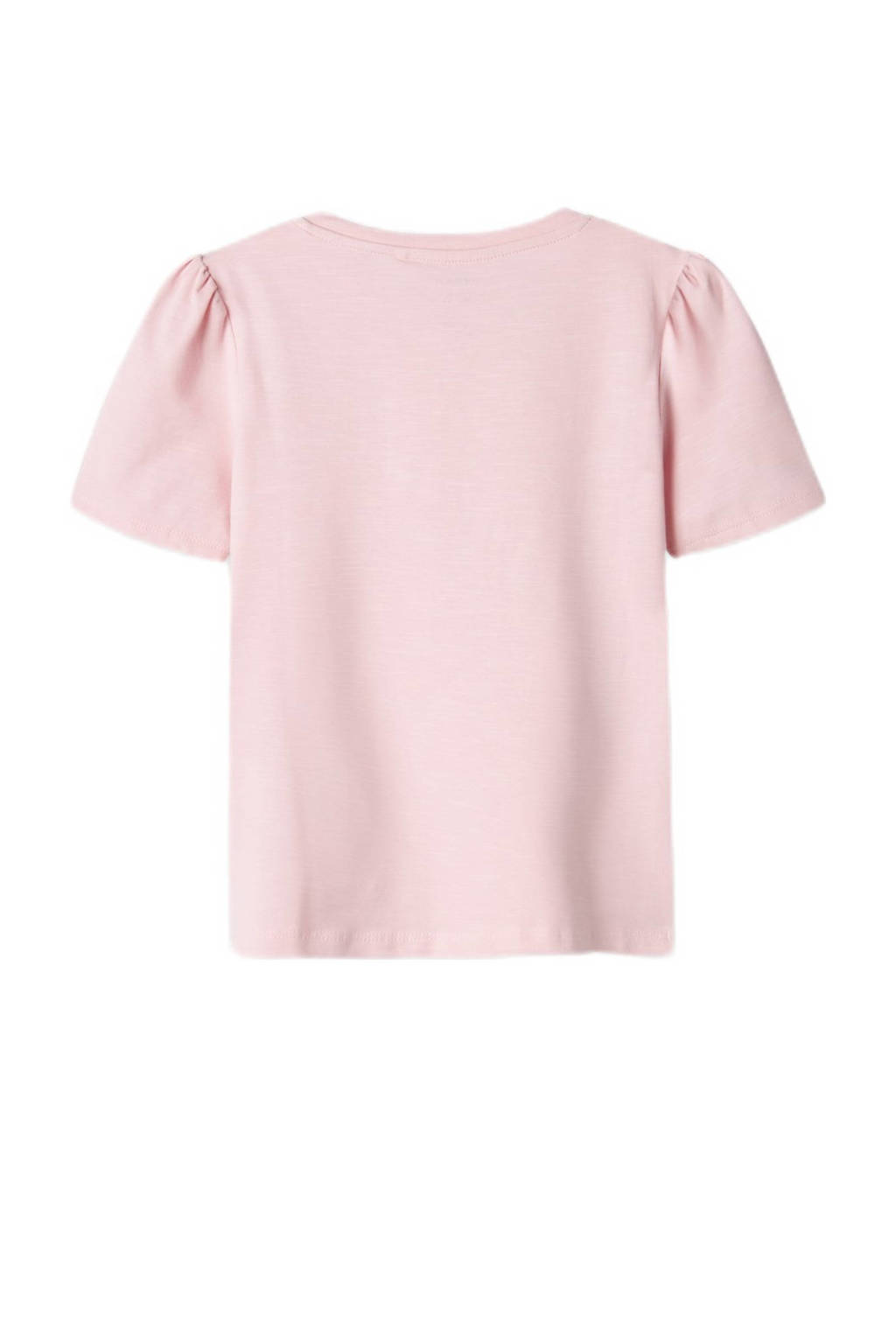 NAME IT T-shirt NMFHELLAS met printopdruk lichtroze