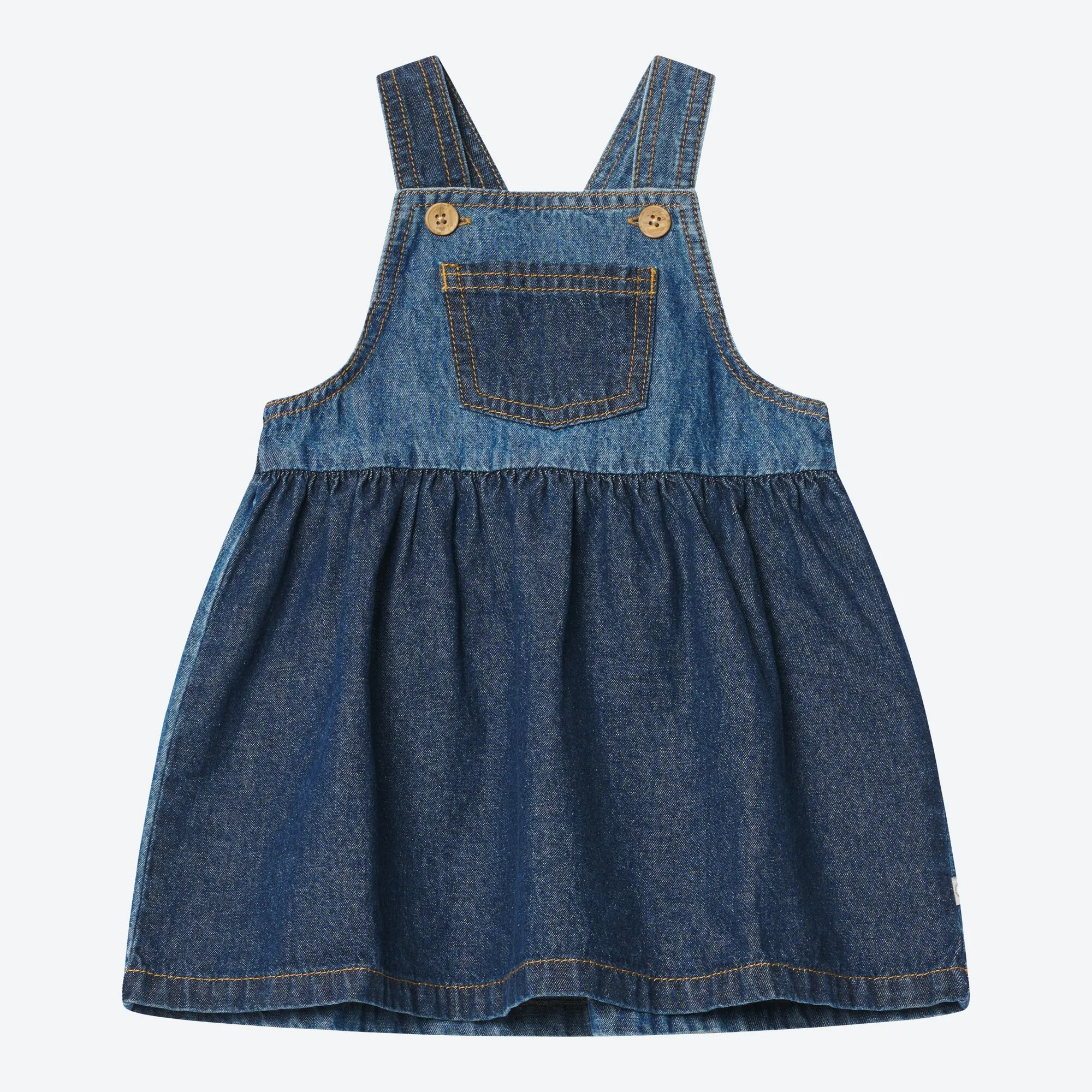 Baby-Mädchen-Set mit Jeans-Kleid, 2-teilig