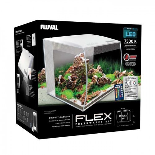 Kit de aquário FLEX para peixes, branco