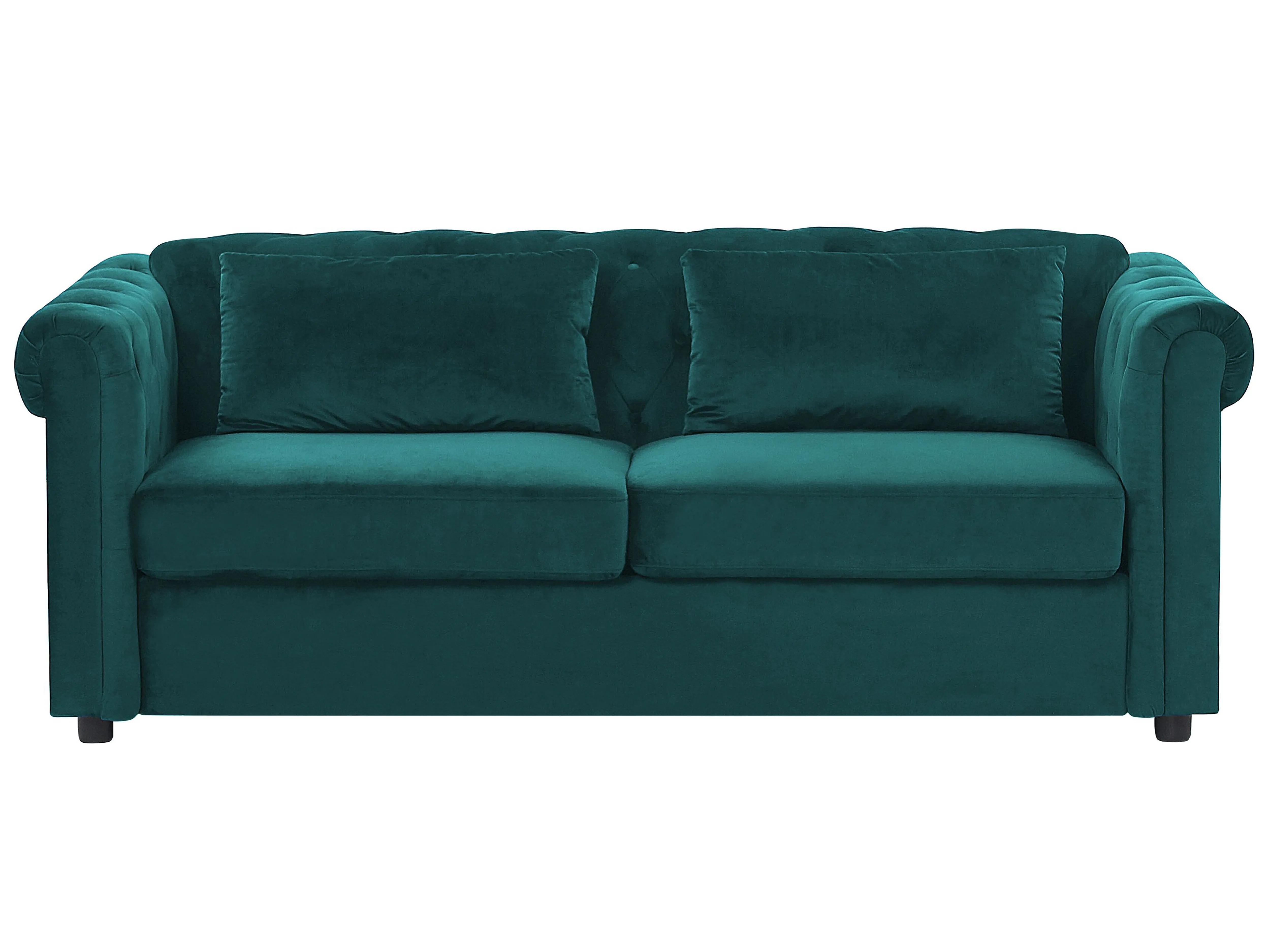 Slaapbank 3-zits CHESTERFIELD Fluweel Smaragdgroen