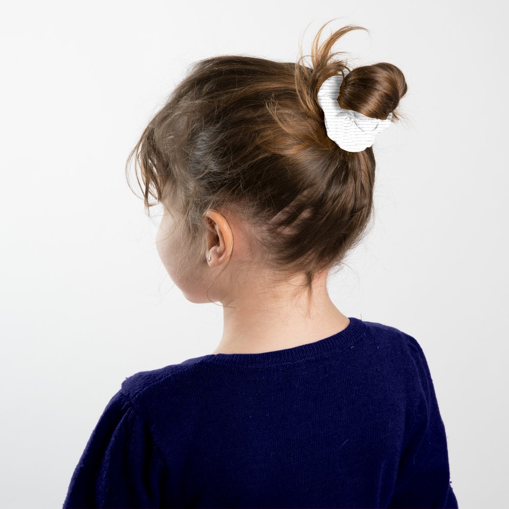 Mini Chouchou Gaze Lurex Blanc