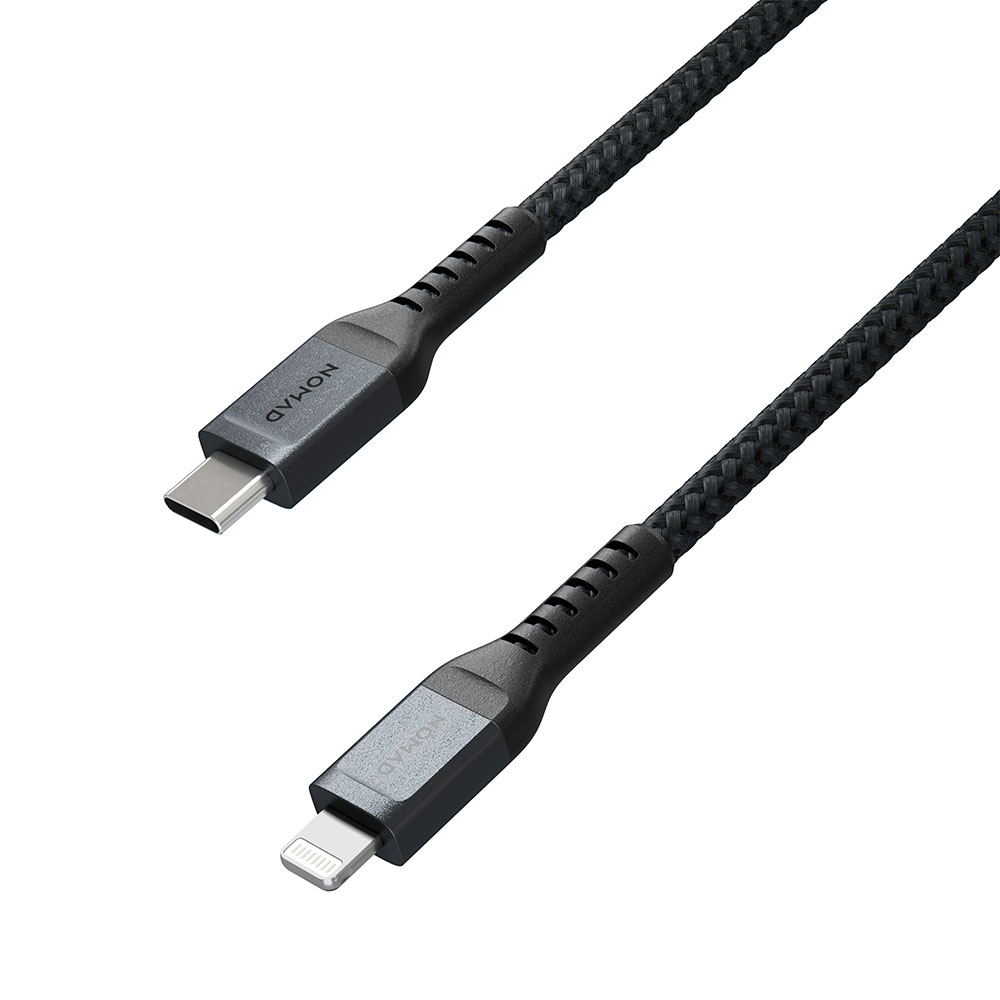 (3m) MFI 2A/18W Lightning auf USB C Kevlar® Schnellladekabel (NM01A11000) - Schwarz
