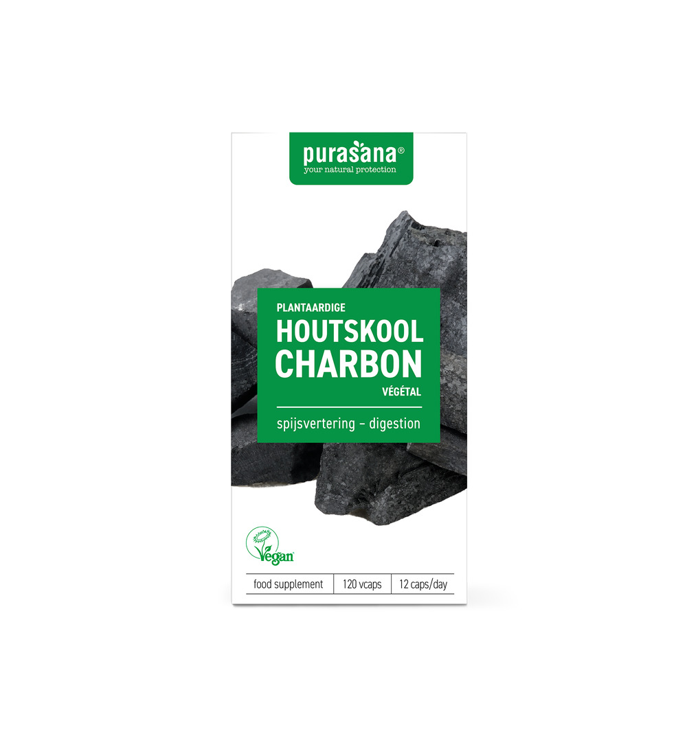 Purasana Plantaardige Houtskool/Charbon Vegetal Vegan (120 capsules)