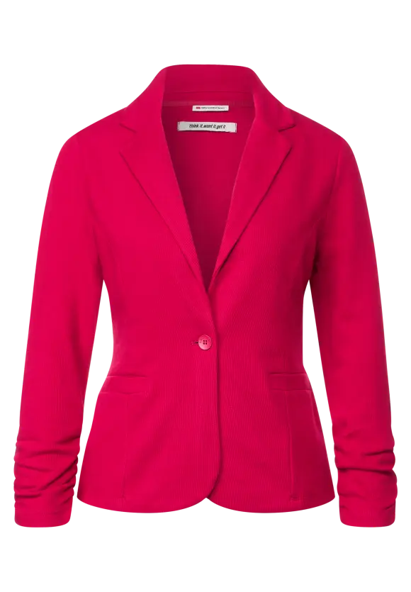 Basic Blazer mit Raffungen - carmine red