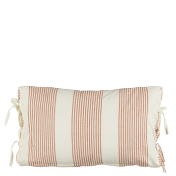 Kussen streep terra - l55xb35xh10cm