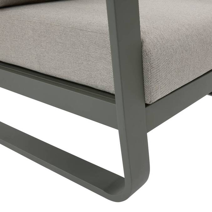 Fauteuil de salon de jardin DOMILLY Beige / Vert laurier