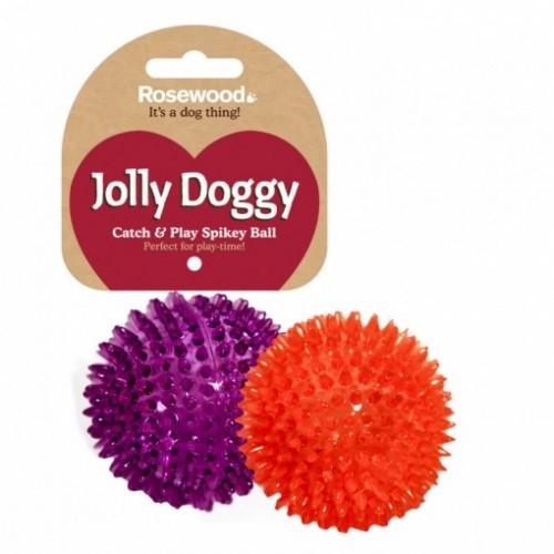 Bola Jolly Doggy com Espinhos, Cores Sortidas