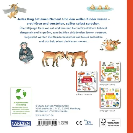 Carlsen Verlag Mein kleines buntes Bildwörterbuch: Viele Tierkinder