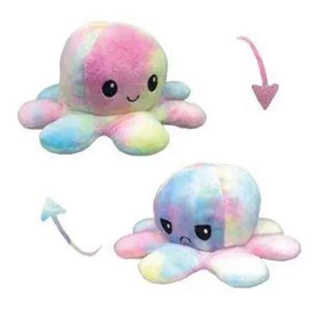 Idena Wende Oktopus Plüsch ''Rainbow'', 20 cm, 1 Stück, 4-fach sortiert