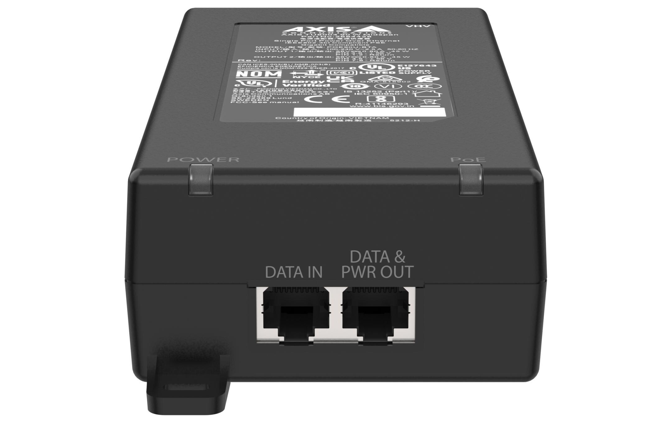 PoE++ Injector TU8004 90 W<br>AXIS TU8004 - 90 W PoE-Midspan, IEEE 802.3bt konform, vielseitige Netzwerkstromversorgung