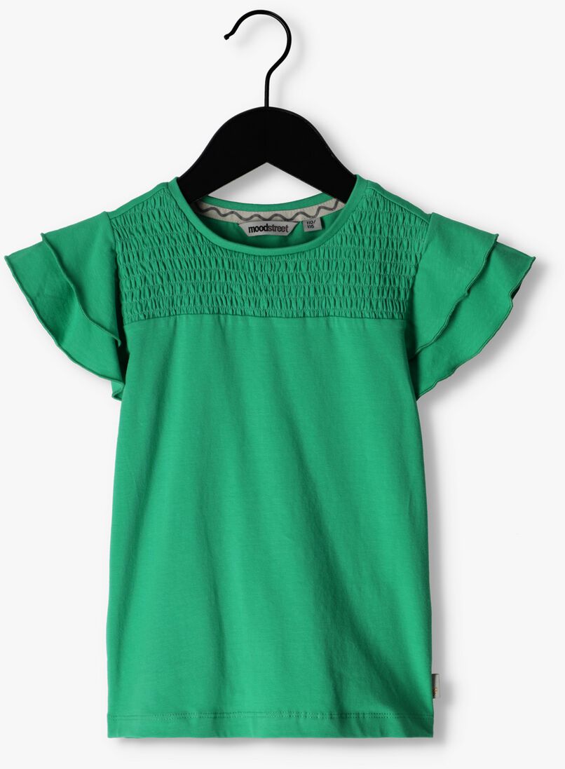MOODSTREET groene moodstreet top smock top with ruffle sleeves