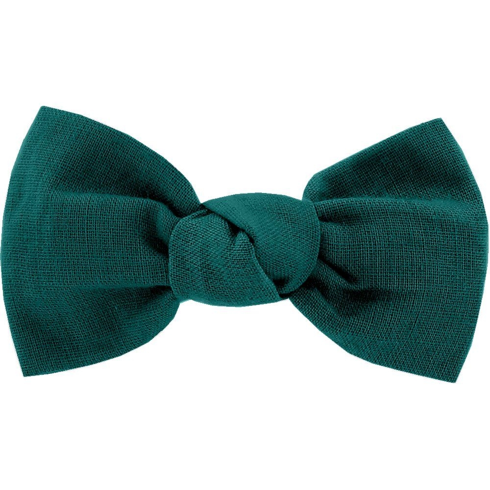 Barrette Petit Noeud Vert Émeraude