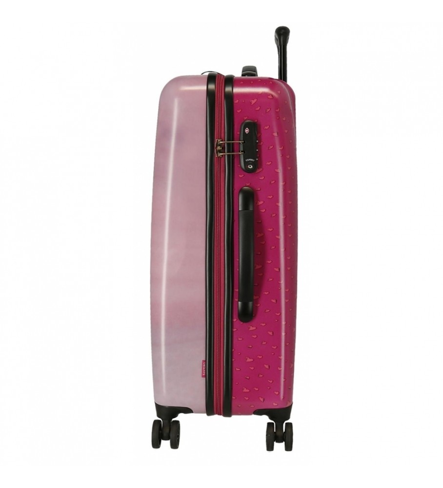 Mala rígida média Santoro 67cm Para o meu amor roxa