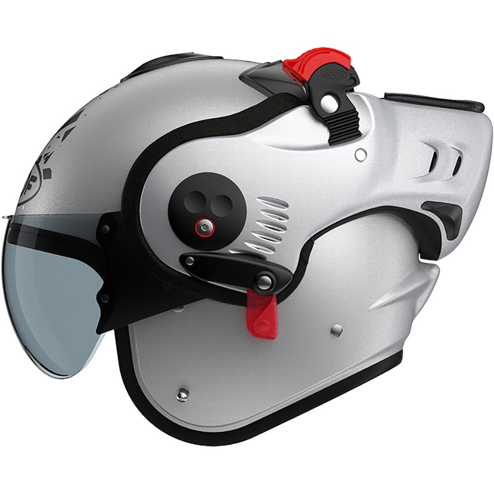 Roof - Casque Boxer Alpha Blackstar Argent / Noir Mat