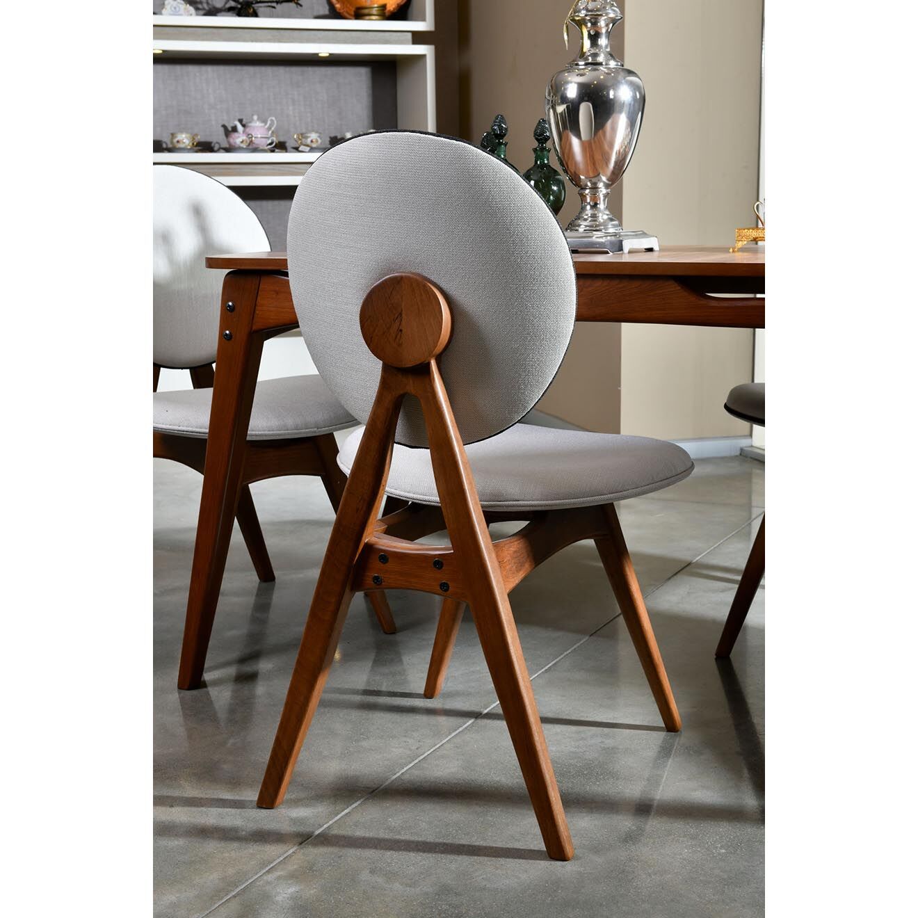 Wooden Art 2 Chaises Touch marron/crème - 54x93x55 cm