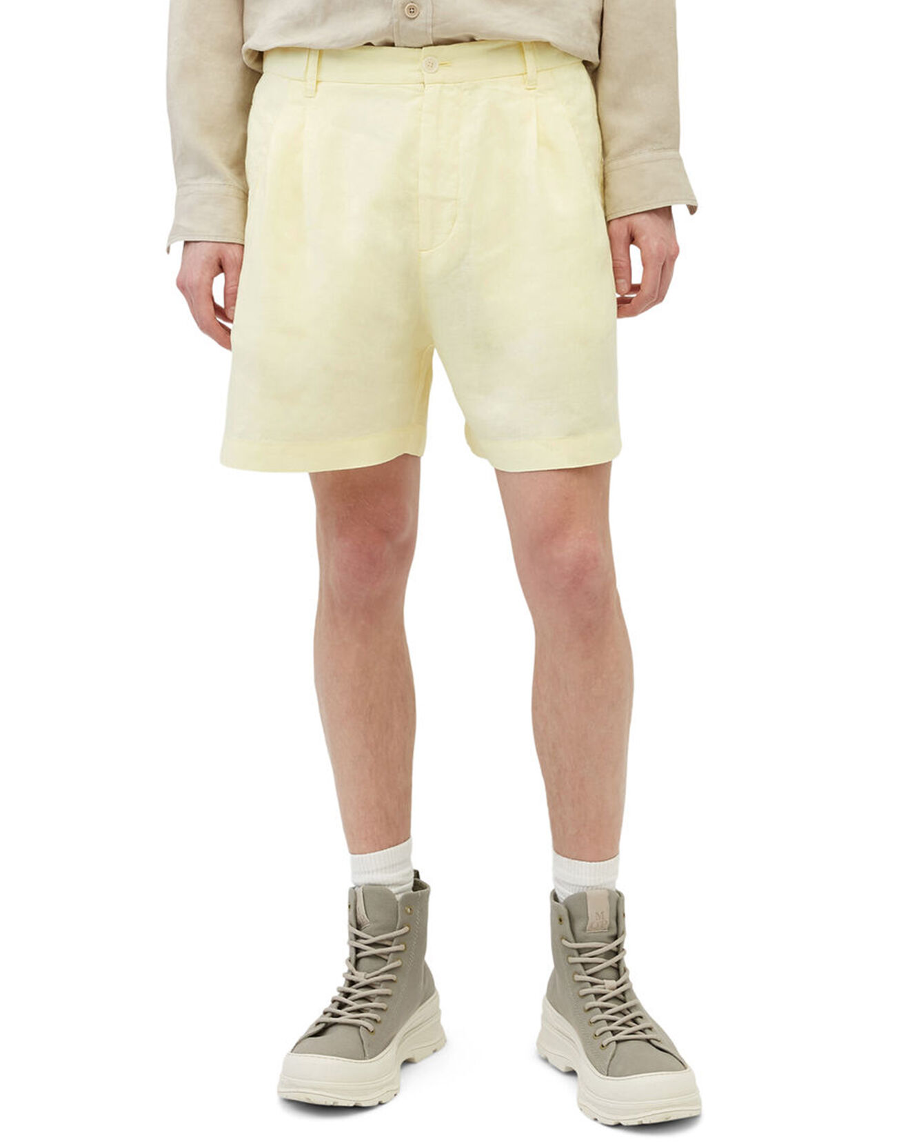 Marc O'Polo Short 100% Lin Lavsjo Pinces jaune