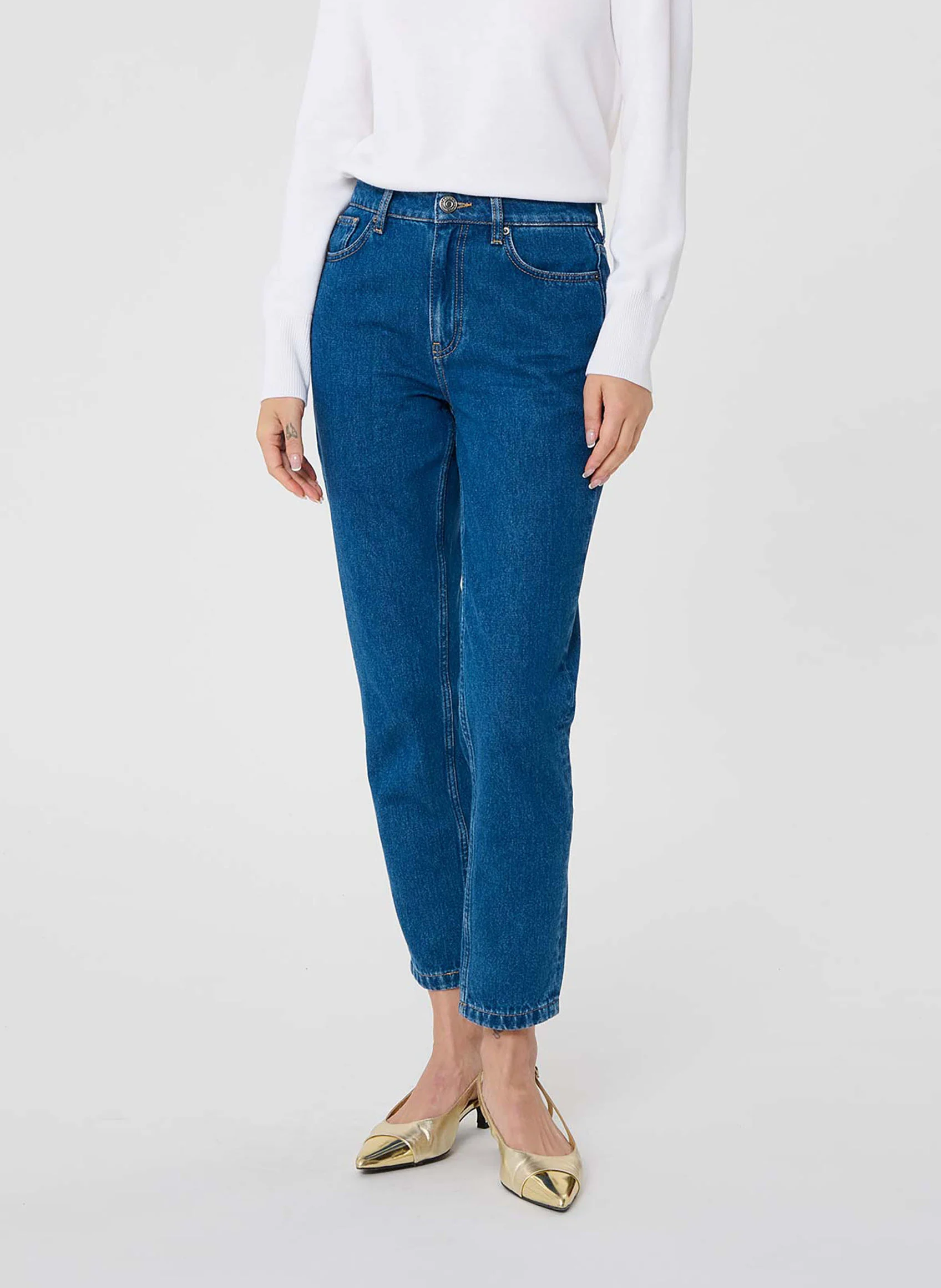 JOHN - Jean slim en coton mélangé | Bleu