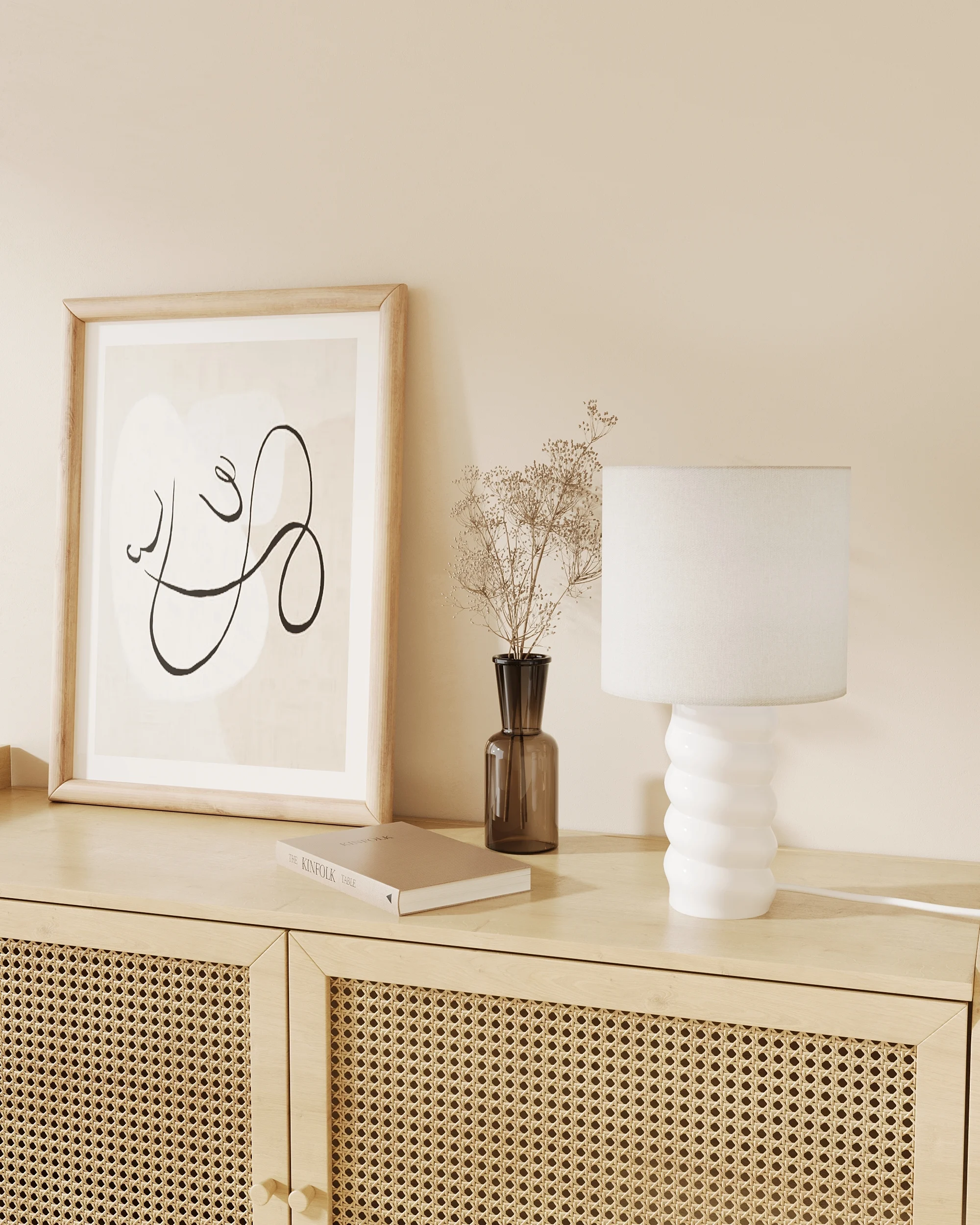 MONTAIGNE - Lampe à poser en céramique et tissu | Blanc