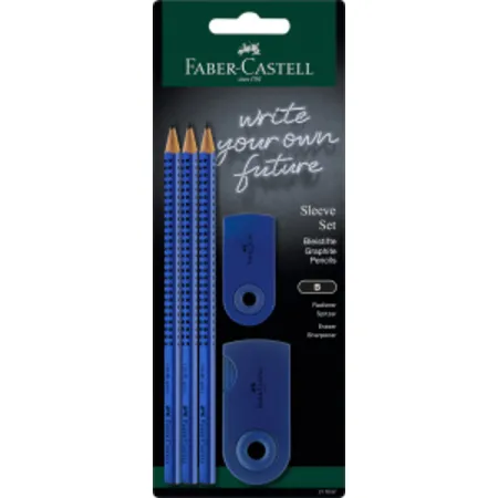 Faber-Castell Sleeve Set groß blau Bleistiftset