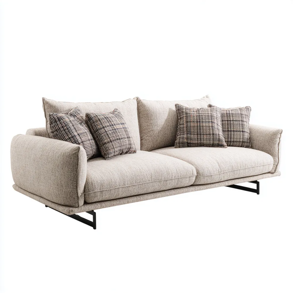 2-Sitzer-Sofa Stoff 200x95x85 cm – Beige – Moderner Stil