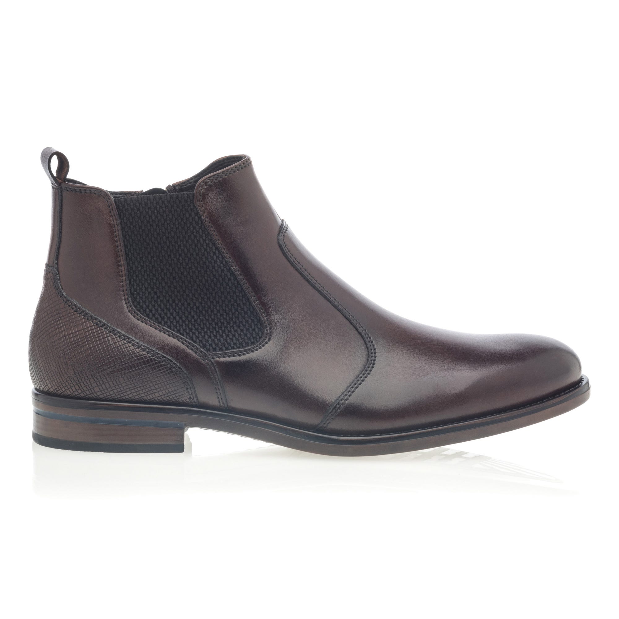 Boots chelsea Homme en cuir marron