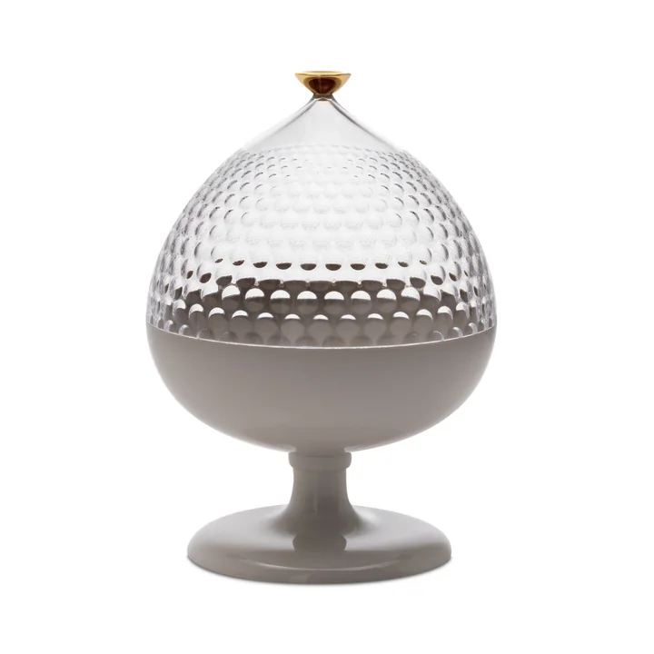 Kartell - Pumo Aufbewahrungsglas, Ø 21 cm, weiss / transparent