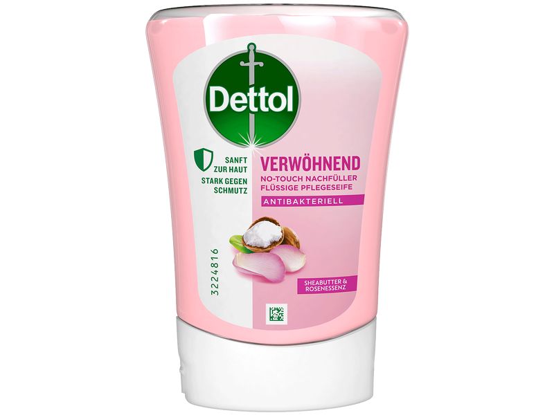 Dettol Handseife No-Touch Nachfüller Sheabutter & Rosenblüt Reinigende Flüssigseife gegen Bakterien