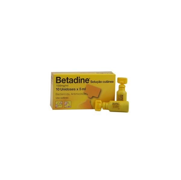 Betadine Solução Cutânea 100mg/ml 10x 5ml