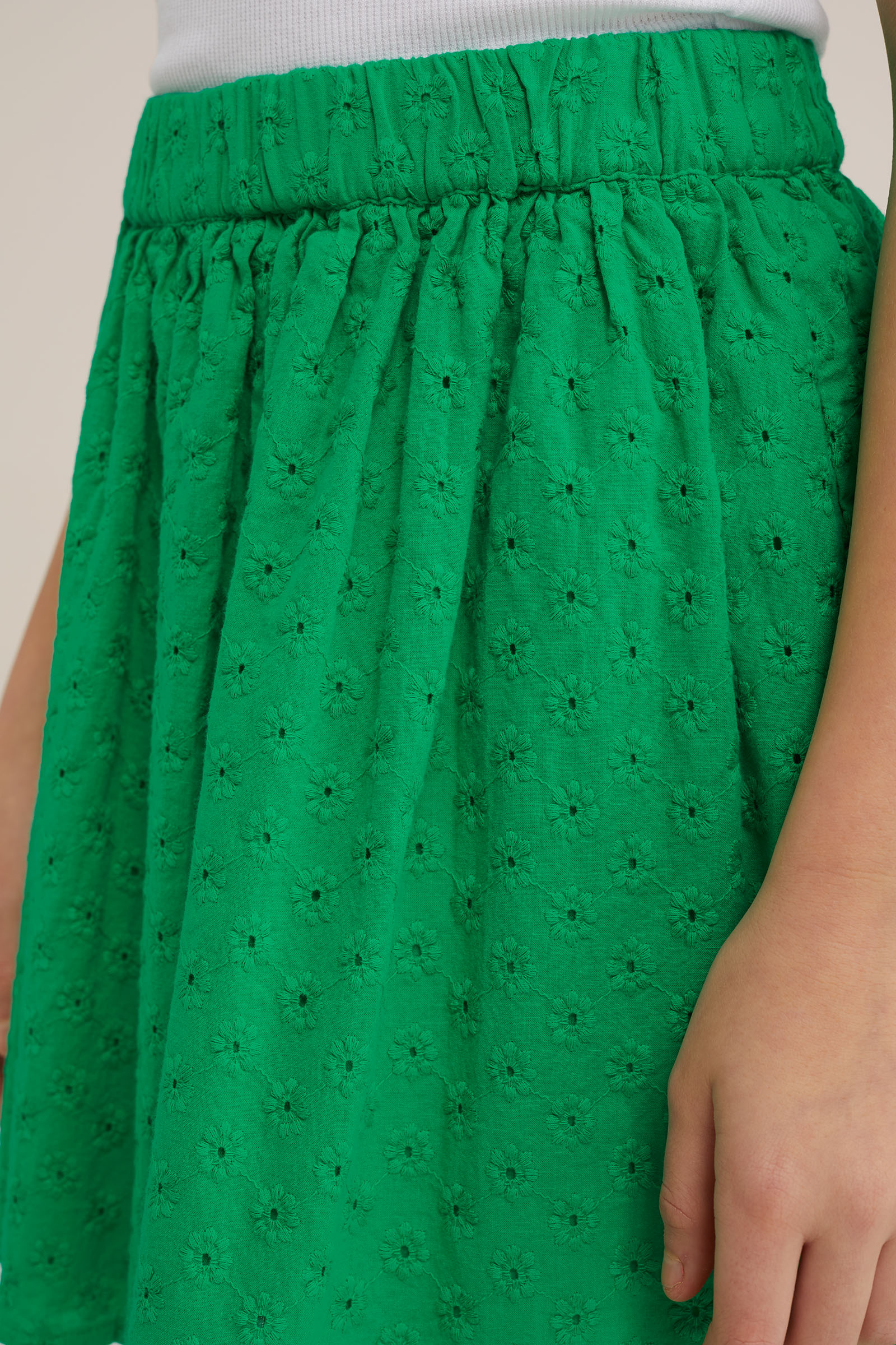 Meisjes rok met embroidery WE Fashion Groen