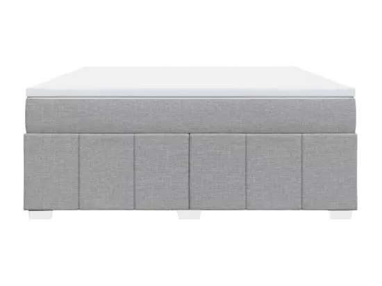 Sommier à lattes de lit avec matelas Gris clair 180x200cm Tissu