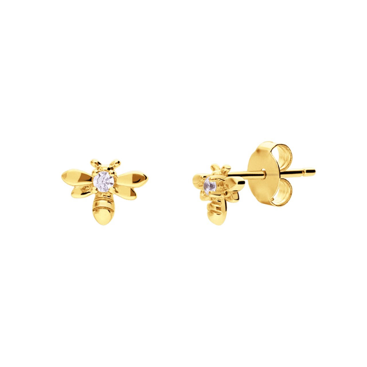 Zilveren goldplated oorknoppen bij