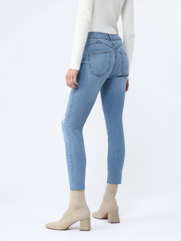 Calça jeans push-up - Índigo