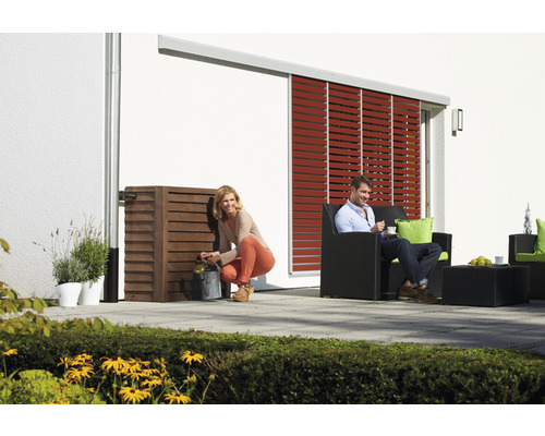 GARANTIA Woody wandregenwatertank, 350 l, donker hout