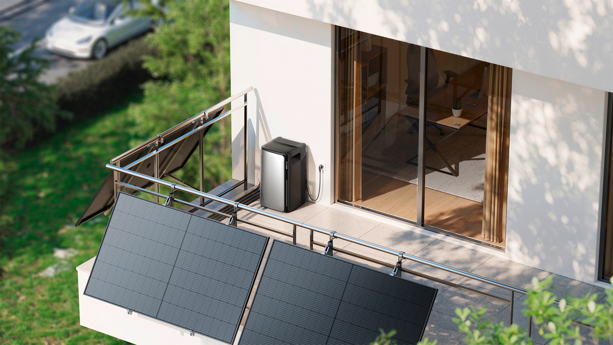 EcoFlow Stream Pro Balkonkraftwerk mit Speicher und Wechselrichter 1,92 kWh netzunabhängig 3 PV-Eingänge 1500 W
