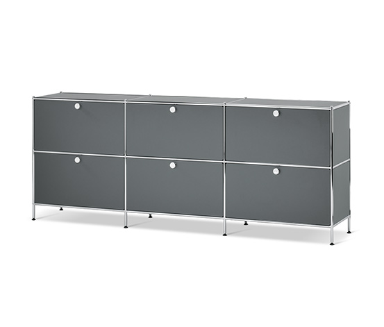 Sideboard »CN3« mit 6 Klappen, grau