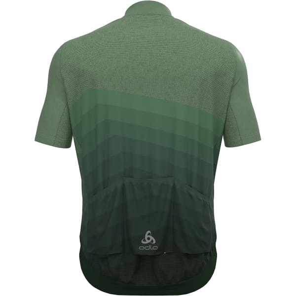 Maillot vélo ODLO MC ZIP INTEGRAL ZEROWEIG LODEN FROST - BLACK