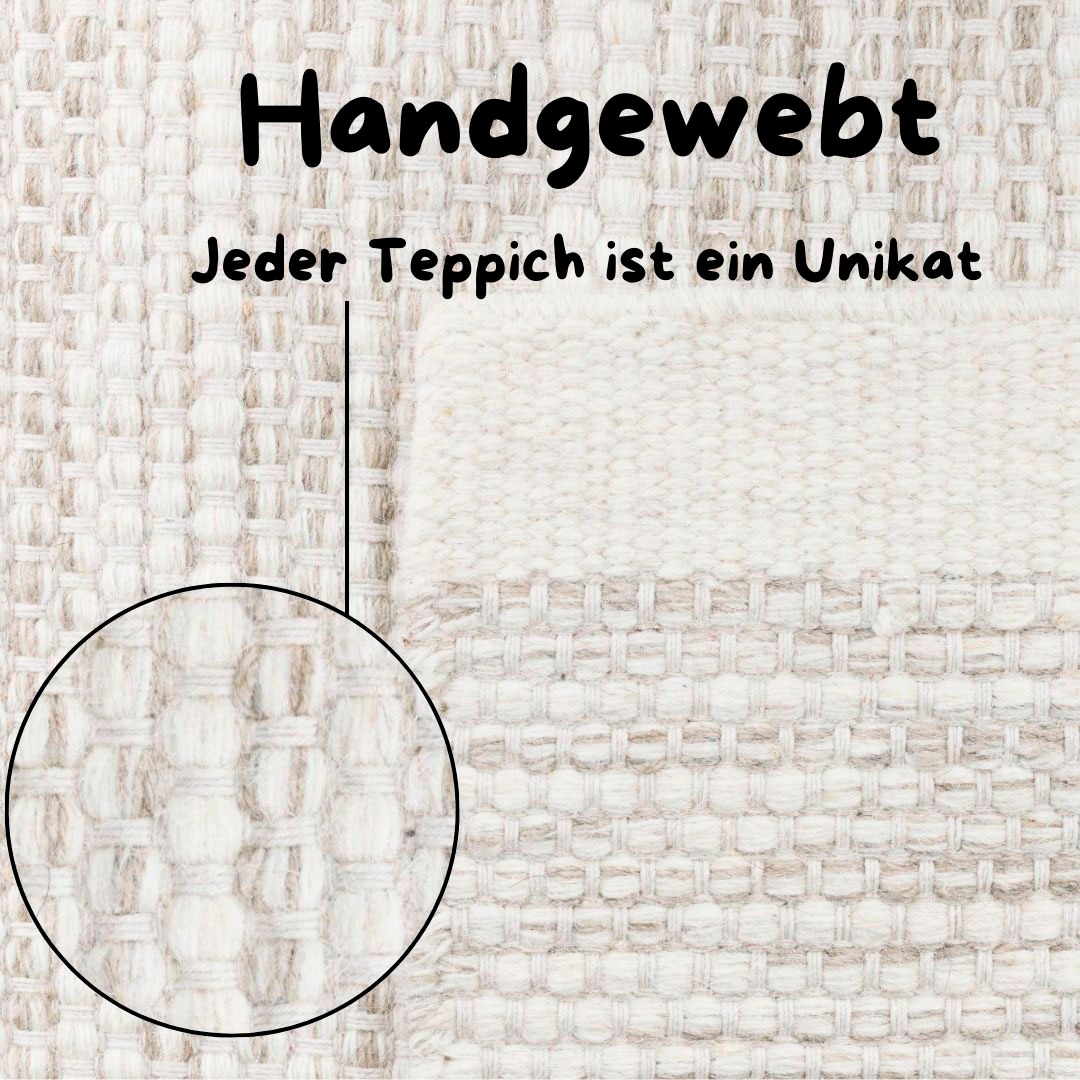GOODproduct Wollteppich »Wolltraum Passion« rechteckig 10 mm Höhe Wendeteppich, handgewebt, melierte Optik, reine Wolle, auch als Läufer