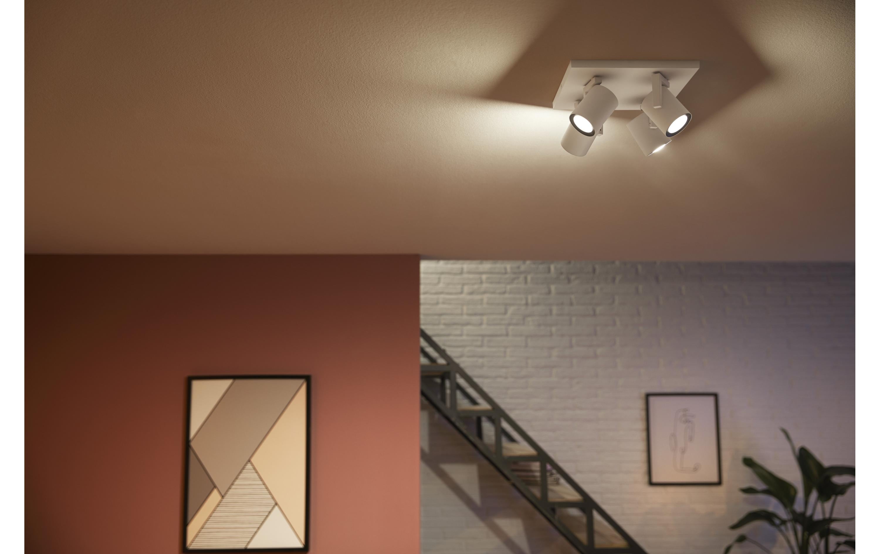 White & Color Ambiance Argenta 4er-Spot Weiss<br>Licht in allen Farben