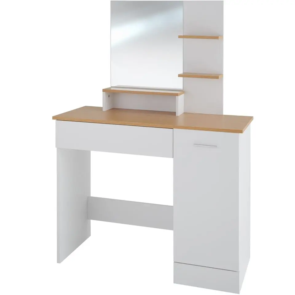 tectake Makeup-tafel Zoe , Wit/beuken