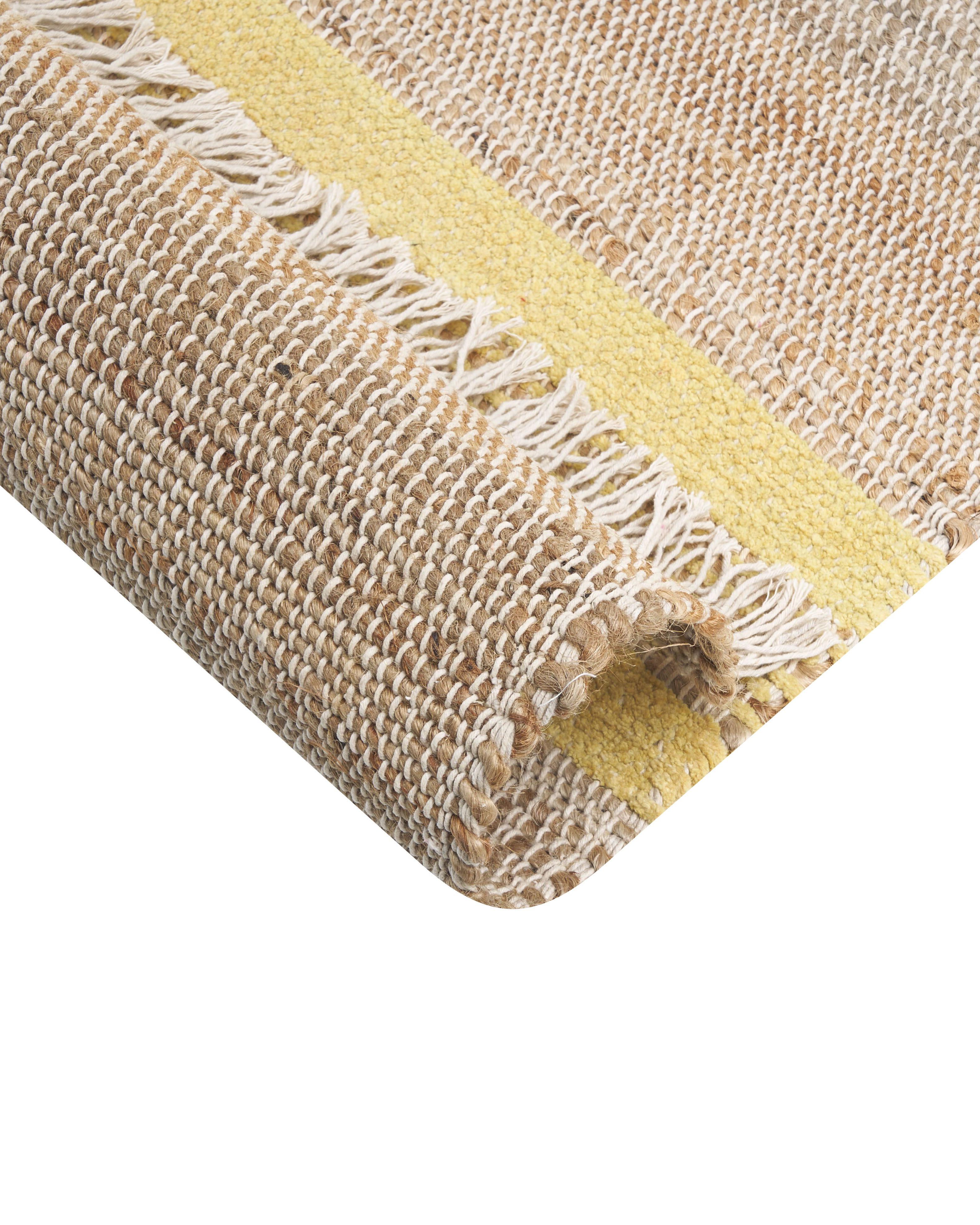 Vloerkleed TALPUR Geel 160 x 230 cm Jute