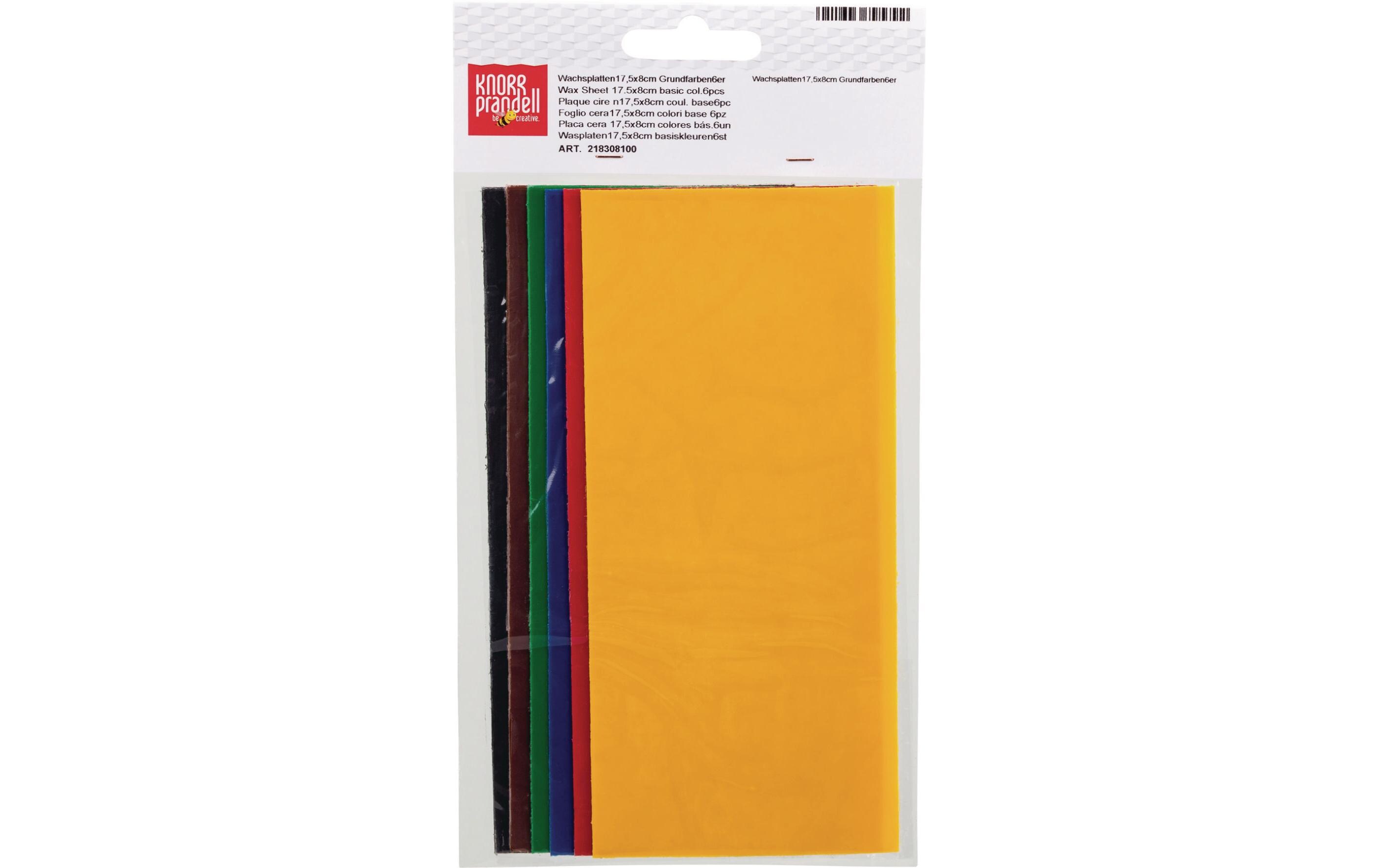 Verzierwachs Basic 5 175 x 80 x 0.5 mm MehrfarbigWachsplatten, 6 Stück