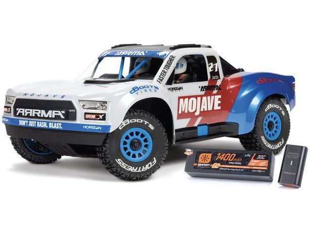 Arrma Desert Truck Mojave GROM BLX 2233S, Weiss 1:16 Brushless 4 X 4 Small Scale Desert Truck RTR mit DSC