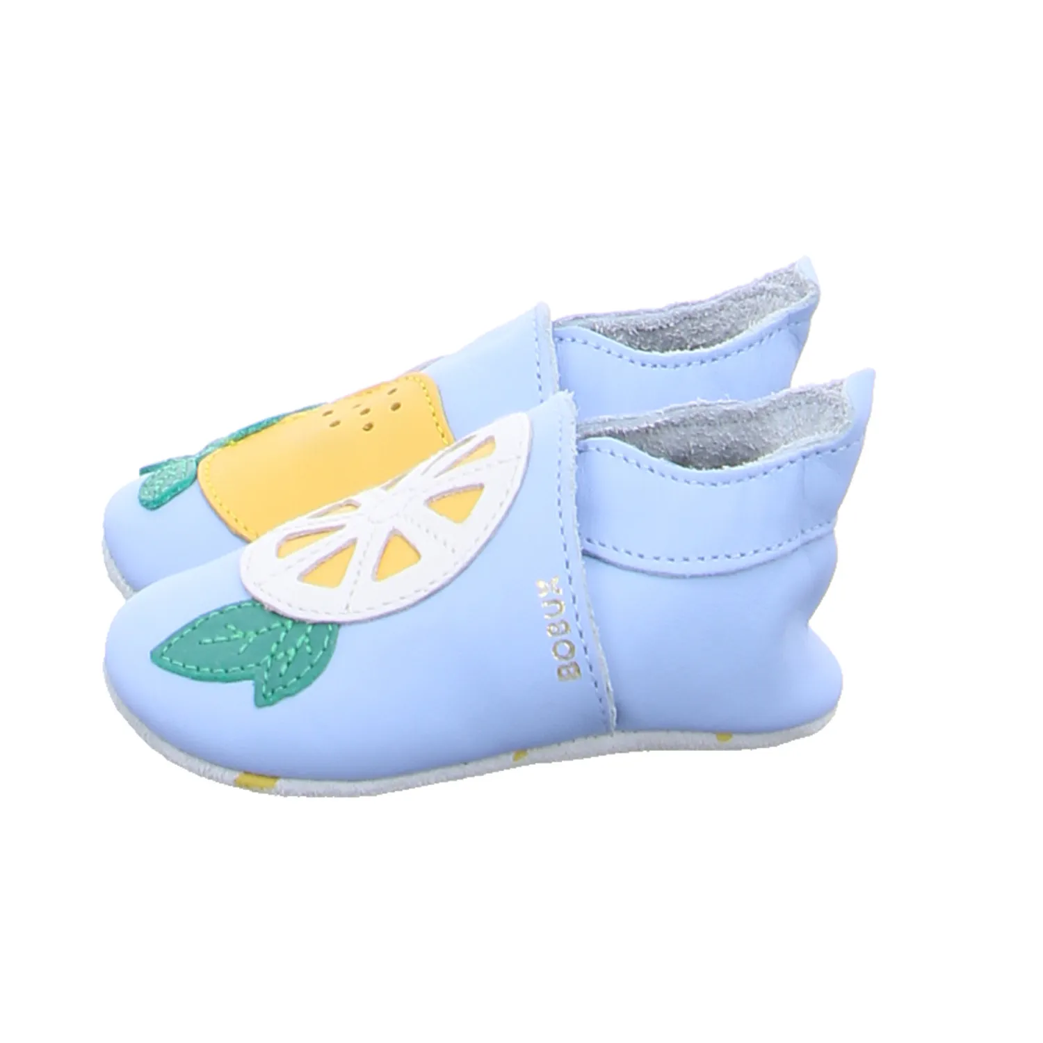 BOBUX Krabbelschuh Hellblau Leder  soft sole