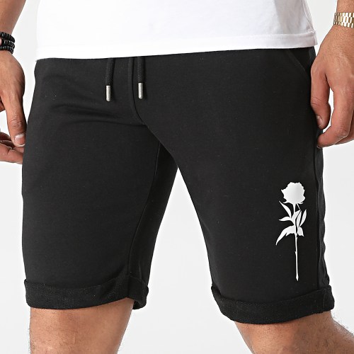 Short Jogging Rose Noir Blanc