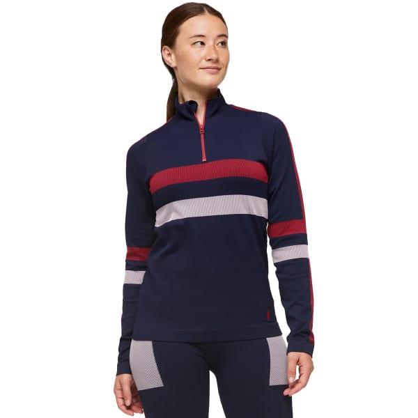 T-shirt thermique COTOPAXI DEBAJO SEAMLESS BASELAYER QUARTER-ZIP INK STRIPES