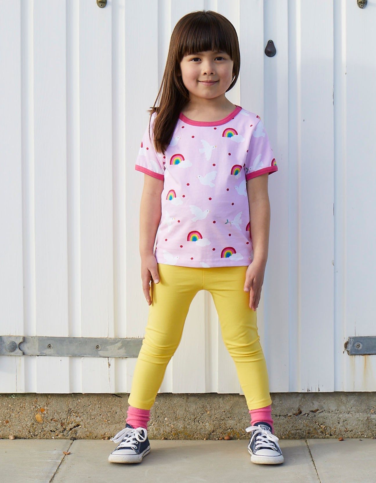 Toby Tiger T-Shirt mit Friedenstaube Print