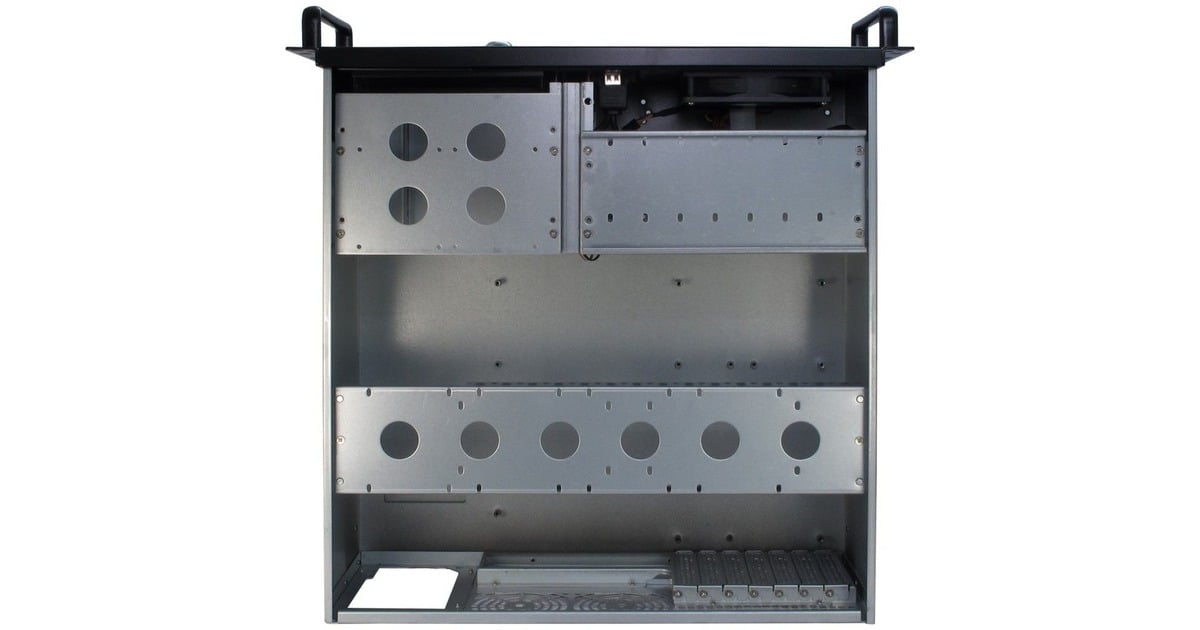 Inter-TechIPC 4088-S rack behuizing  (Zwart | 2x USB-A)