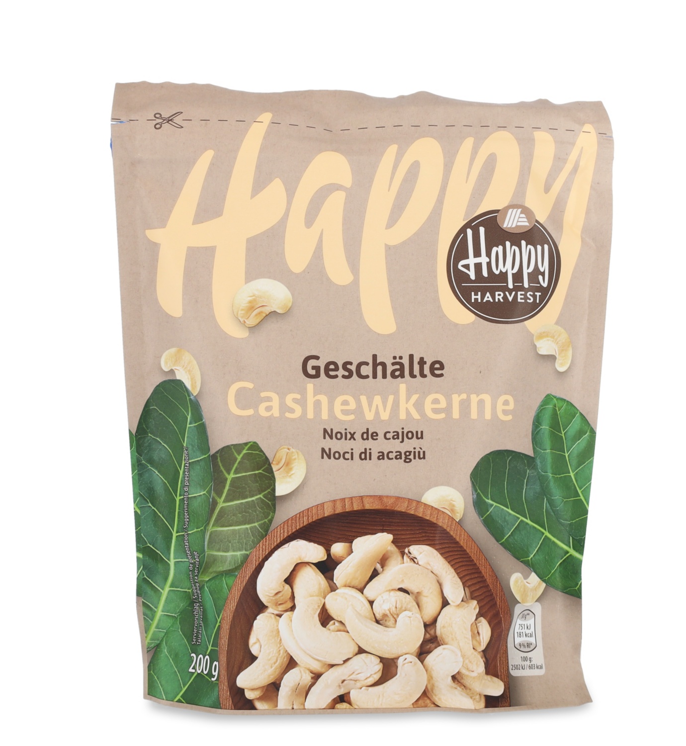 HAPPY HARVEST Cashewkerne natur 200 g