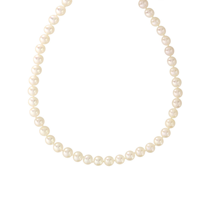Collier or 750 jaune perles de culture de Chine 45 cm