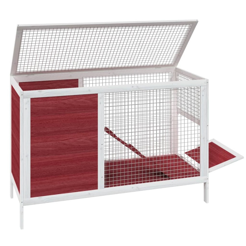 Clapier moka 103x44x69,5 cm bois de pin massif